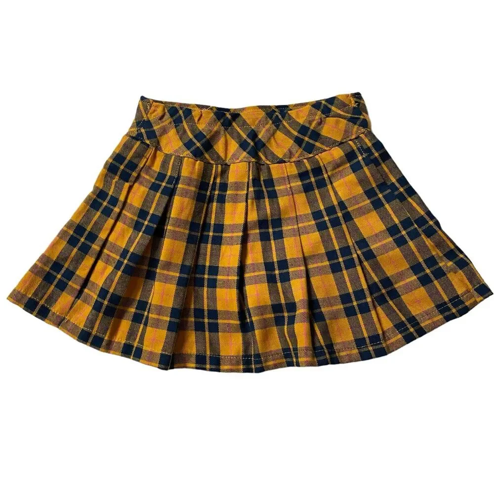Garanimals Toddler Girl Plaid Skort Mustard Yellow Blue size 3T